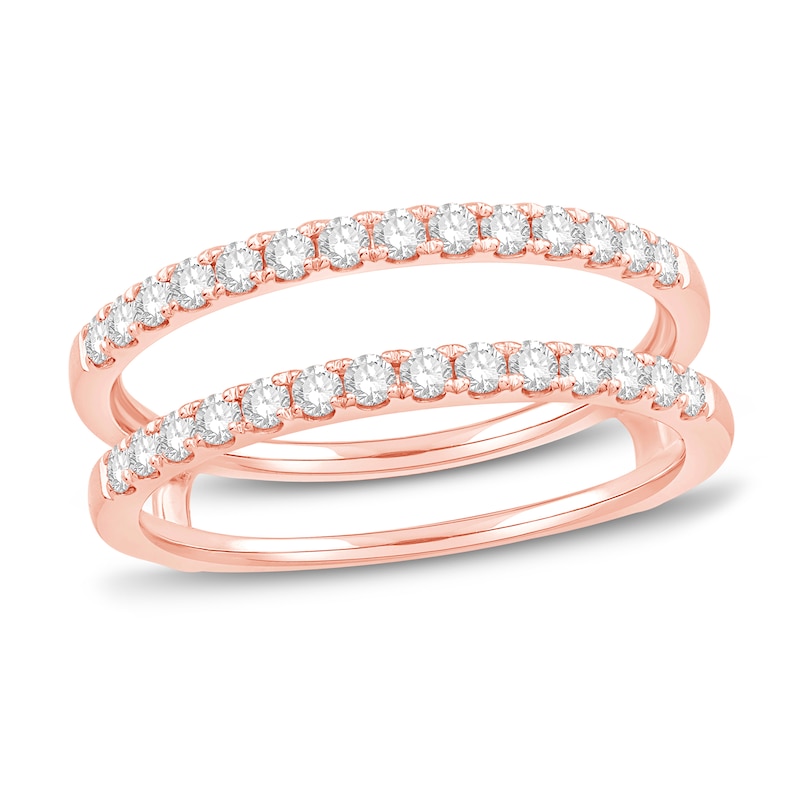 Diamond Enhancer Ring 1/2 ct tw Round-cut Rose Gold Plated