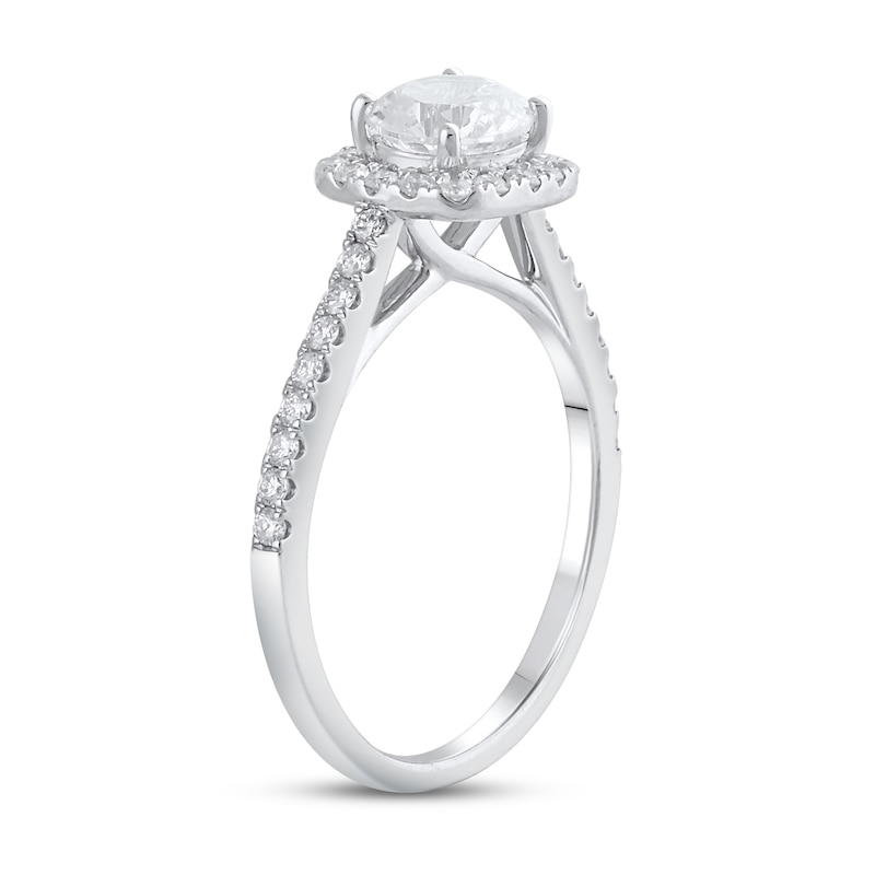 Lab-Created Diamonds by Engagement Ring 1-1/4 ct tw White Gold Plated