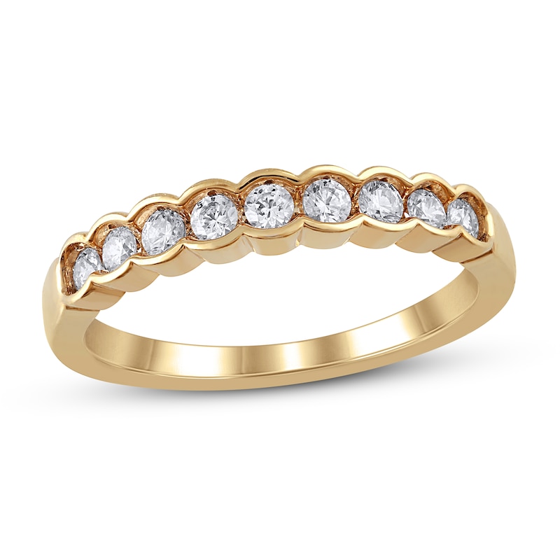 Diamond Anniversary Ring 1/3 ct tw in Yellow Gold Plated