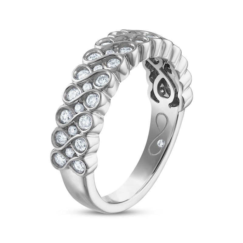 Every Moment Diamond Infinity Band 1/2 ct tw White Gold Plated