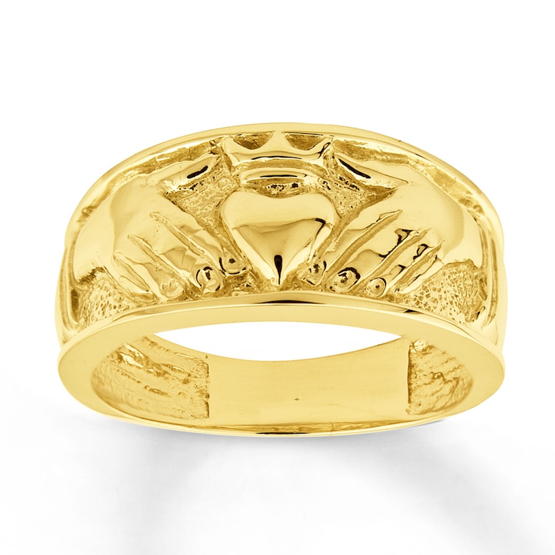 Claddagh Ring Yellow Gold Plated