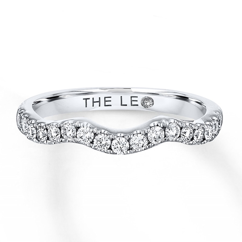 THE LEO Diamond Wedding Band 3/8 ct tw Round-cut White Gold Plated