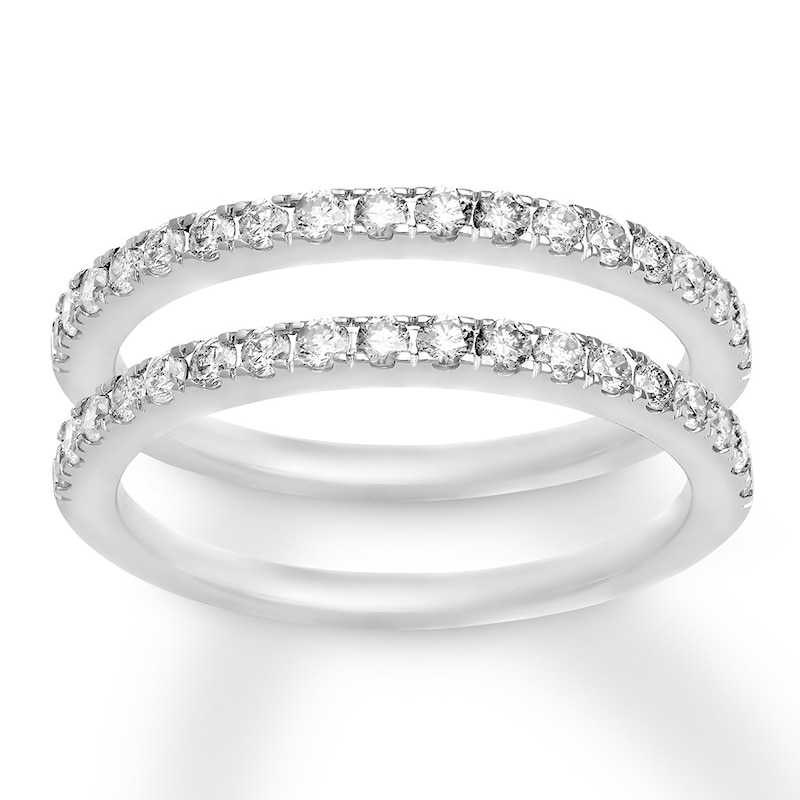 Diamond Wedding Bands 5/8 ct tw Round-cut White Gold Plated