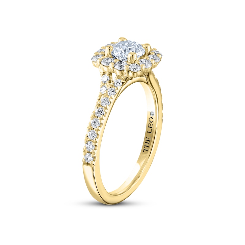 THE LEO Diamond Engagement Ring 1-1/6 ct tw Round-cut Yellow Gold Plated