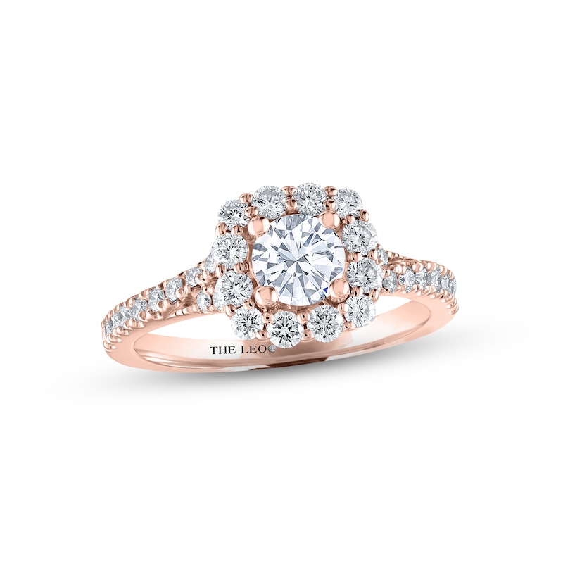 THE LEO Diamond Engagement Ring 1-1/6 ct tw Round-cut Rose Gold Plated