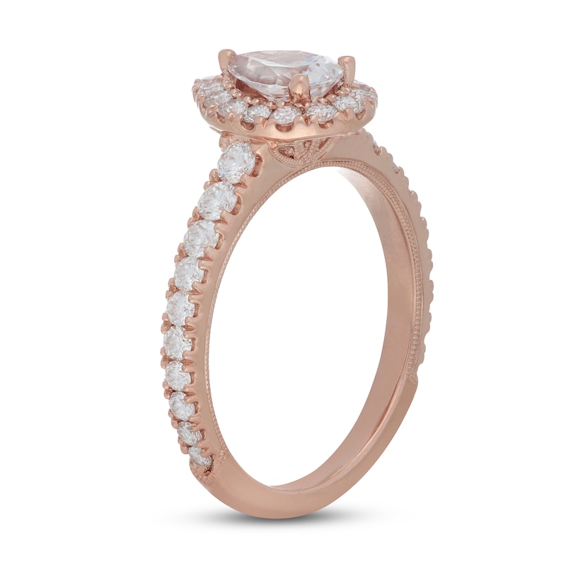 Neil Lane Premiere Diamond Engagement Ring 1-1/2 ct tw Rose Gold Plated