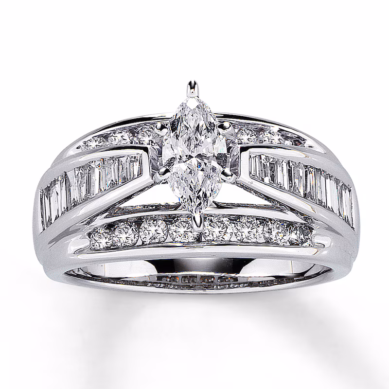 Ring 1-1/2 ct tw Diamonds 14K White Gold