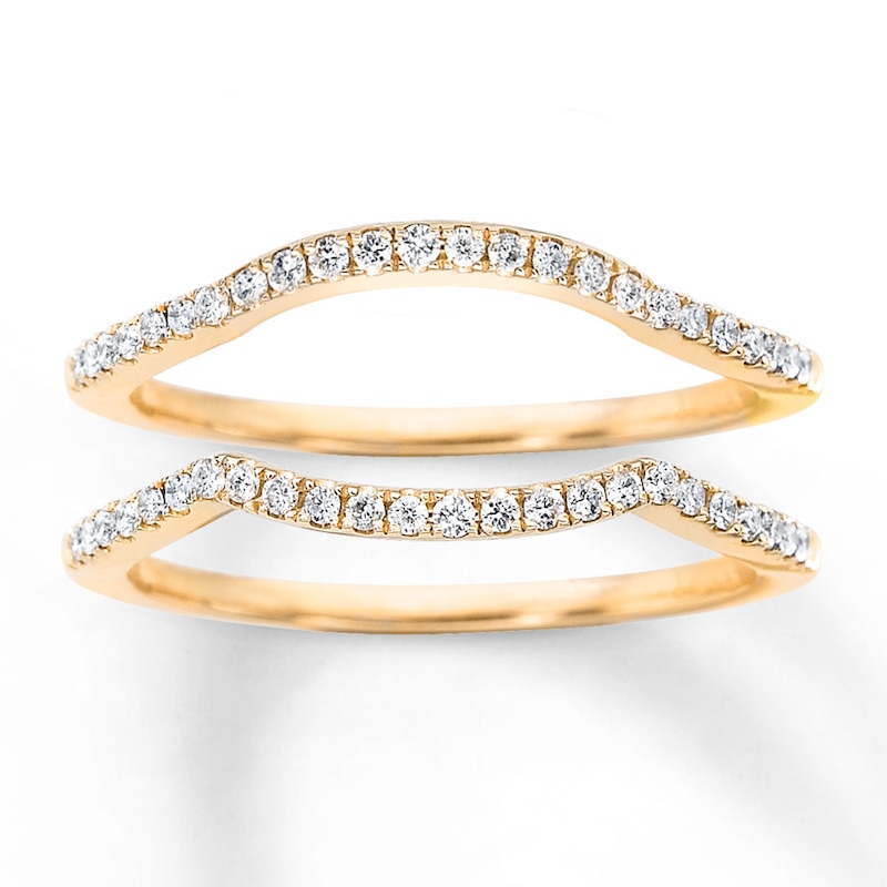 Diamond Wedding Bands 1/4 ct tw Round-cut Yellow Gold Plated