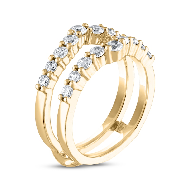 THE LEO Diamond Enhancer Ring 1 ct tw Round-cut Yellow Gold Plated