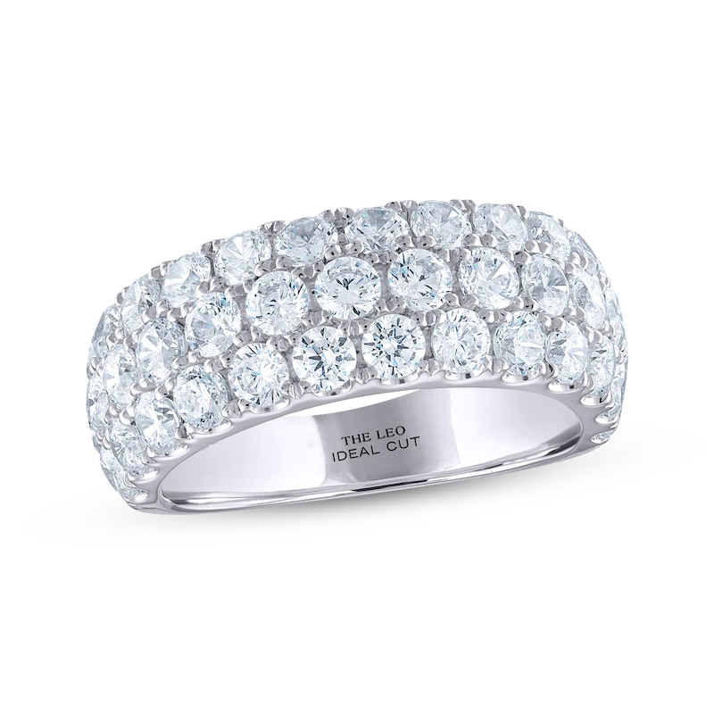 THE LEO Ideal Cut Diamond Anniversary Band 3 ct tw White Gold Plated