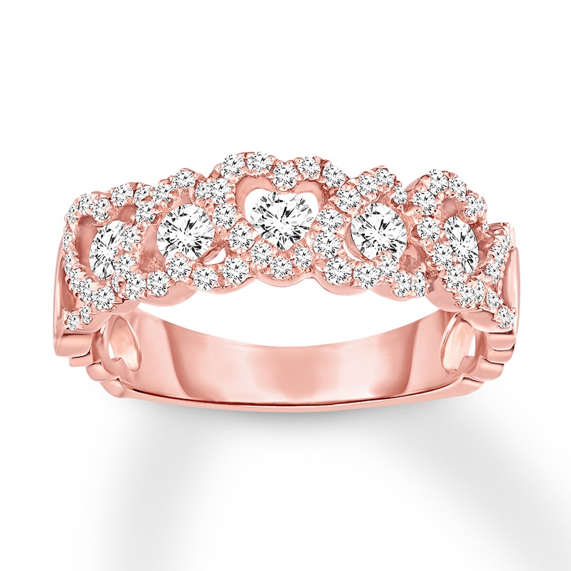 Diamond Anniversary Band 3/4 ct tw Round-cut Rose Gold Plated