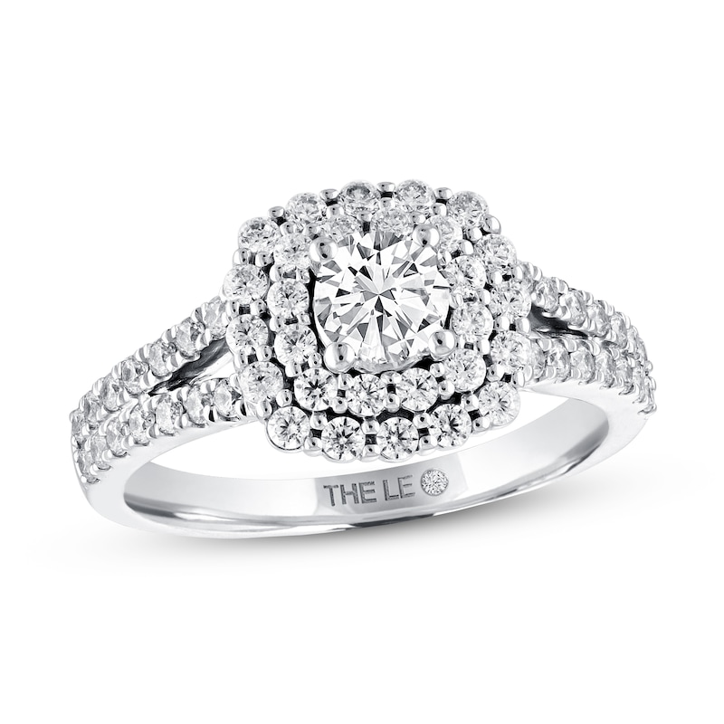 THE LEO Diamond Engagement Ring 1 ct tw Round-cut White Gold Plated