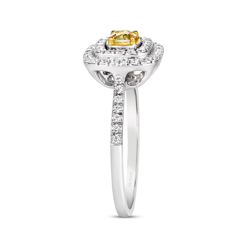 Le Vian Sunny Yellow Diamond Ring 5/8 ct tw Two-Tone Gold Plated