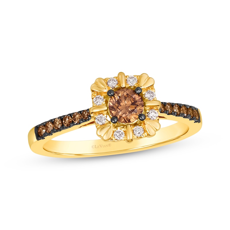 Le Vian Diamond Ring 1/2 ct tw Honey Gold Plated