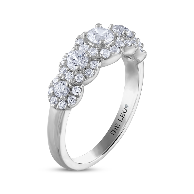 THE LEO Diamond Round-Cut Anniversary Band 1 ct tw White Gold Plated