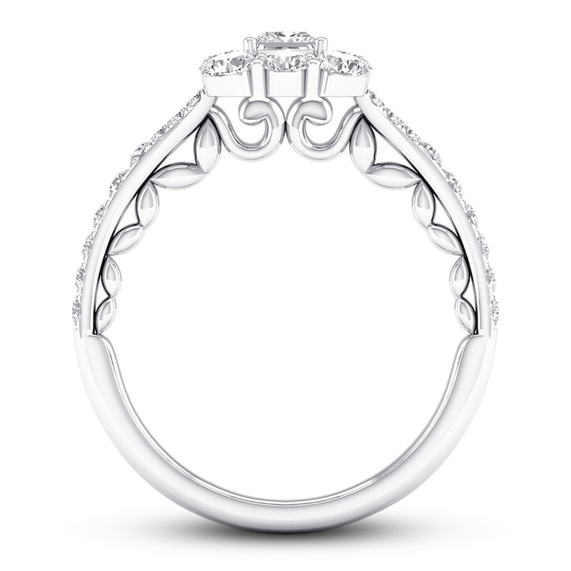 Certified Diamond Engagement Ring 1 ct tw White Gold Plated