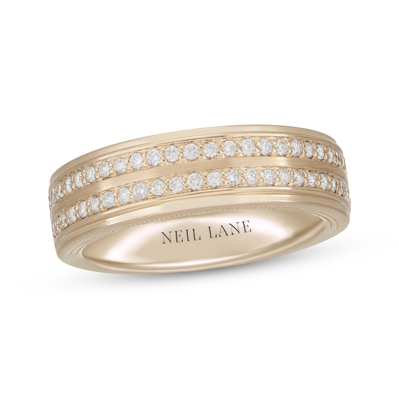 Neil Lane Men’s Round-cut Diamond Wedding Band 1/2 ct tw Rose Gold Plated