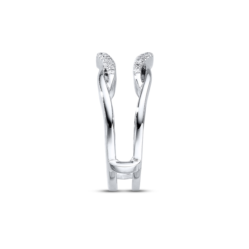 Diamond Wrap Ring 1/5 ct tw Round-cut White Gold Plated