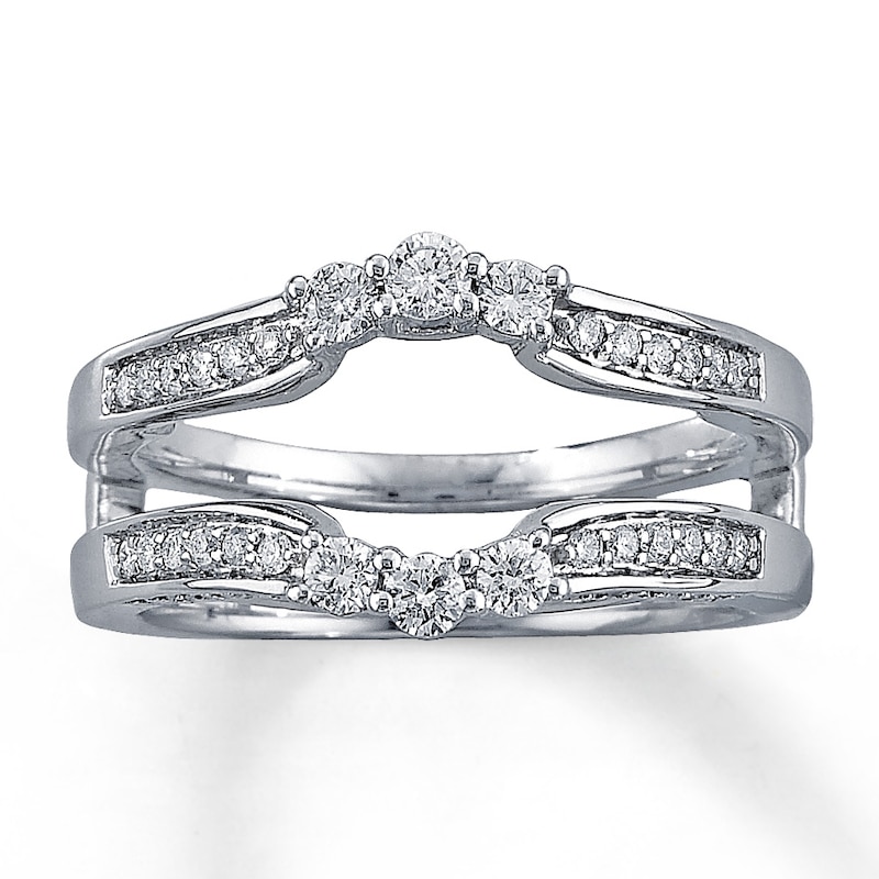 Enhancer 1/2 ct tw Diamonds White Gold Plated