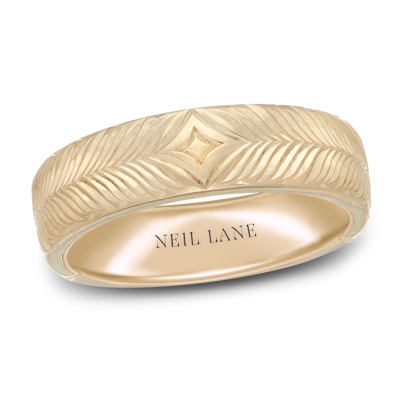 Neil Lane Men's Anniversary Band Yellow Gold Plated