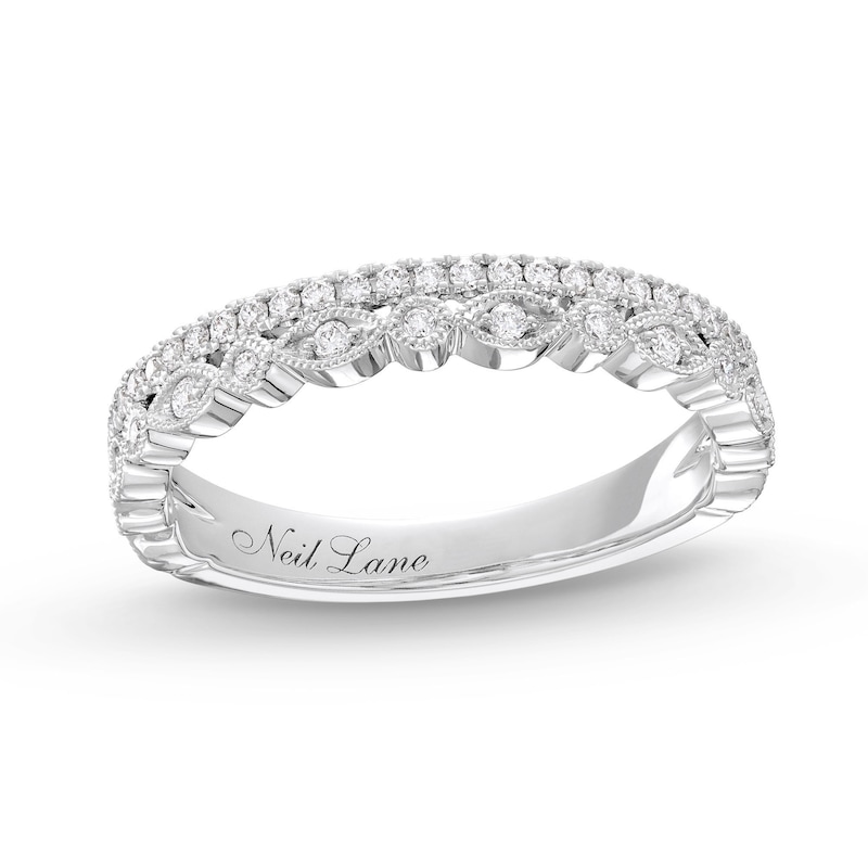 Neil Lane Diamond Anniversary Ring 1/4 ct tw Round-cut White Gold Plated