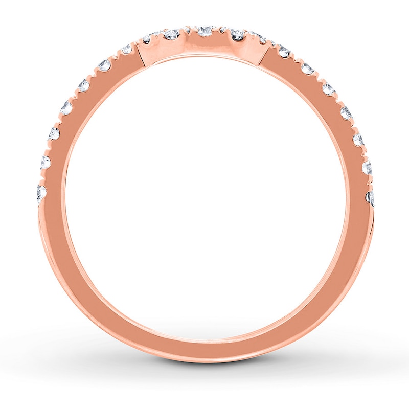 Neil Lane Round Diamond Wedding Band 3/8 ct tw Rose Gold Plated