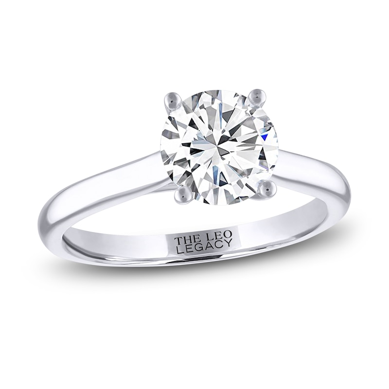 THE LEO Legacy Lab-Created Diamond Solitaire Ring 1-1/2 ct tw White Gold Plated