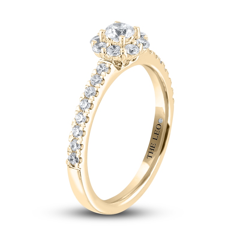 THE LEO Diamond Engagement Ring 1/2 ct tw Round-cut Yellow Gold Plated