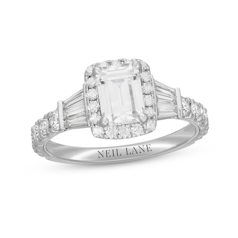 Neil Lane Premiere Diamond Engagement Ring 1-7/8 ct tw White Gold Plated