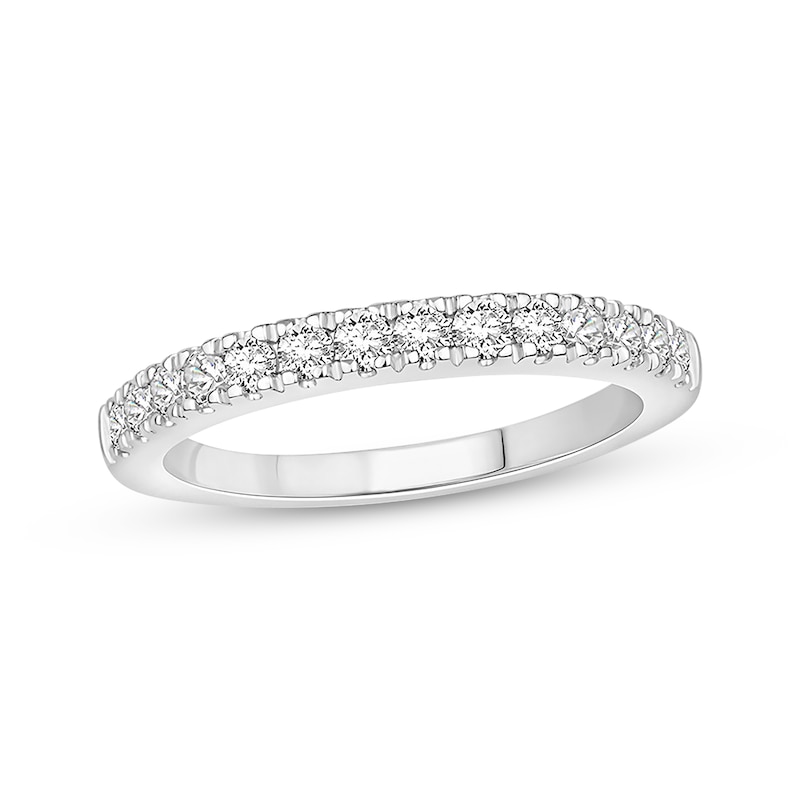 Diamond Anniversary Band 1/2 ct tw Round-Cut White Gold Plated