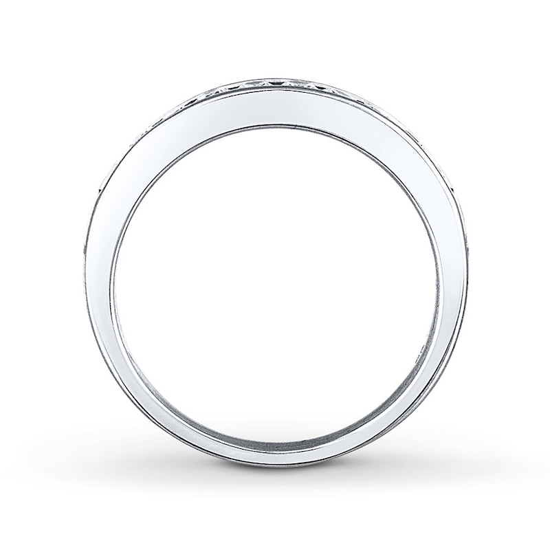Diamond Wedding Band 1/2 ct tw Round-cut White Gold Plated