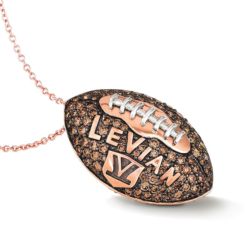 Le Vian Limited Edition Football Necklace 1-1/2 ct tw Diamonds Two-Tone Gold Plated 18"
