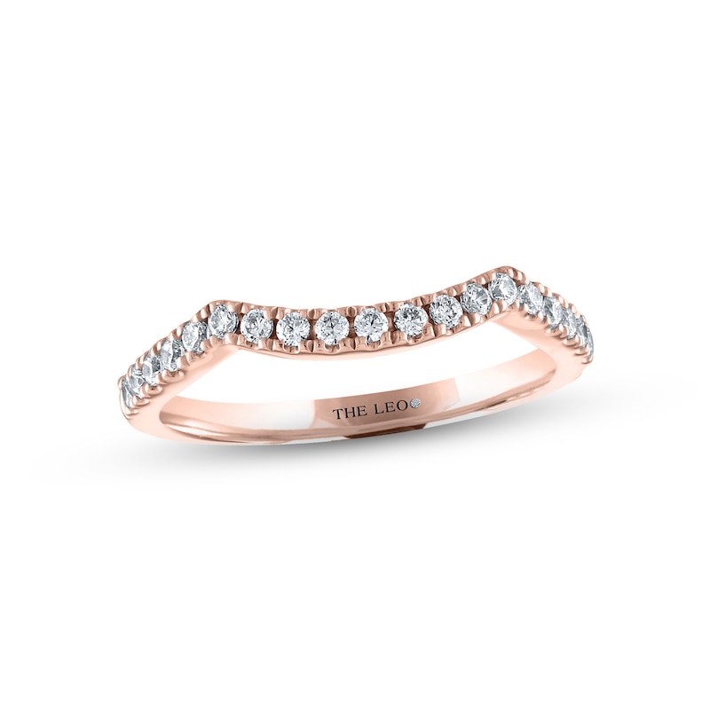 THE LEO Diamond Wedding Band 1/4 ct tw Rose Gold Plated