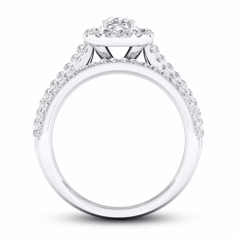 Now + Forever Certified Diamond Engagement Ring 1-3/8 ct tw 14K White Gold