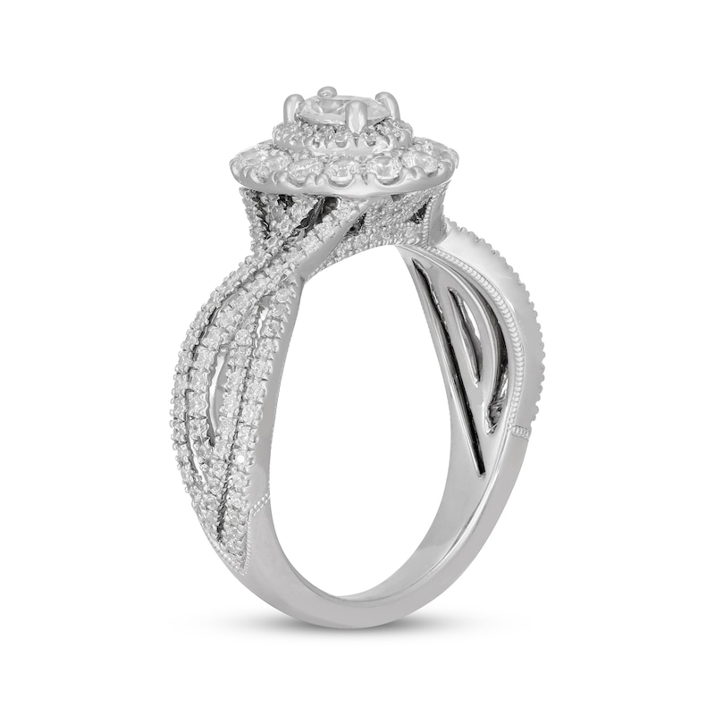 Neil Lane Oval-Cut Diamond Engagement Ring 1 ct tw White Gold Plated