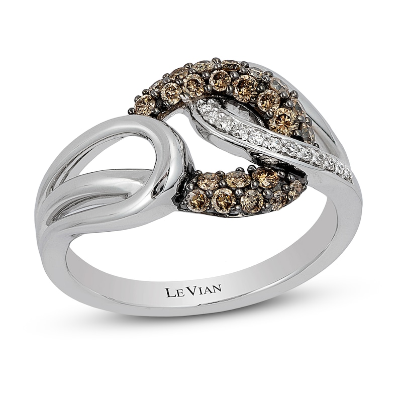 Le Vian Chocolatier Diamond Ring 3/8 ct tw Vanilla Gold Plated - Size 7