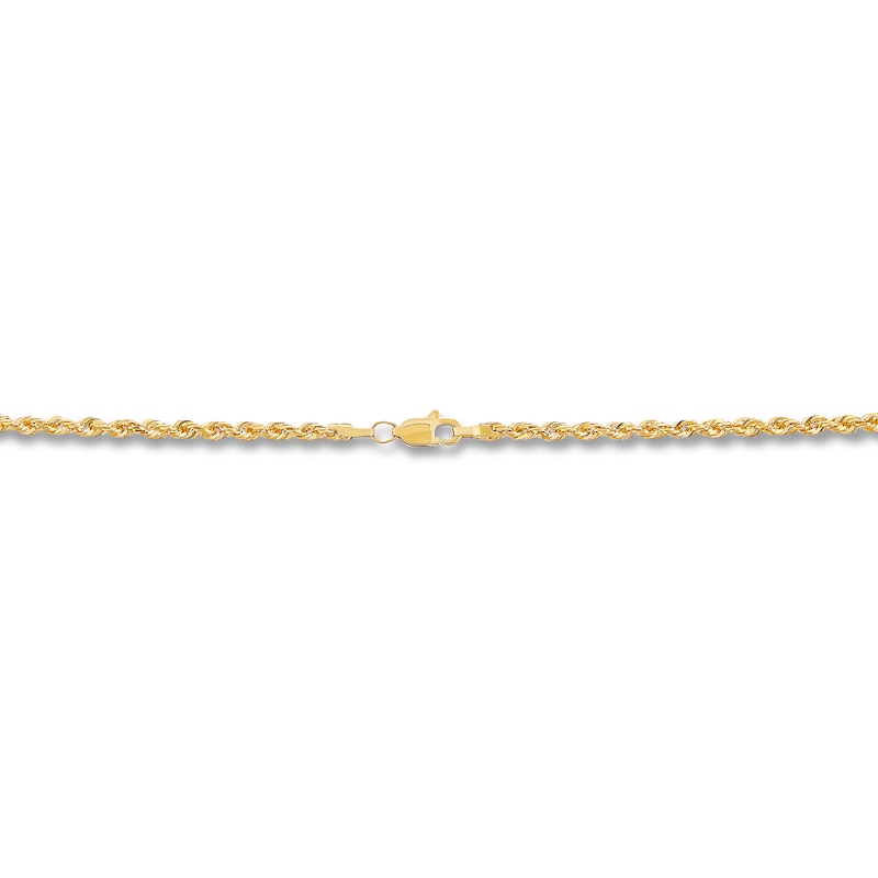 Solid Rope Chain Yellow Gold Plated 18"