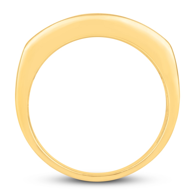 Men's Diamond Wedding Band 3/4 ct tw Yellow Gold Plated