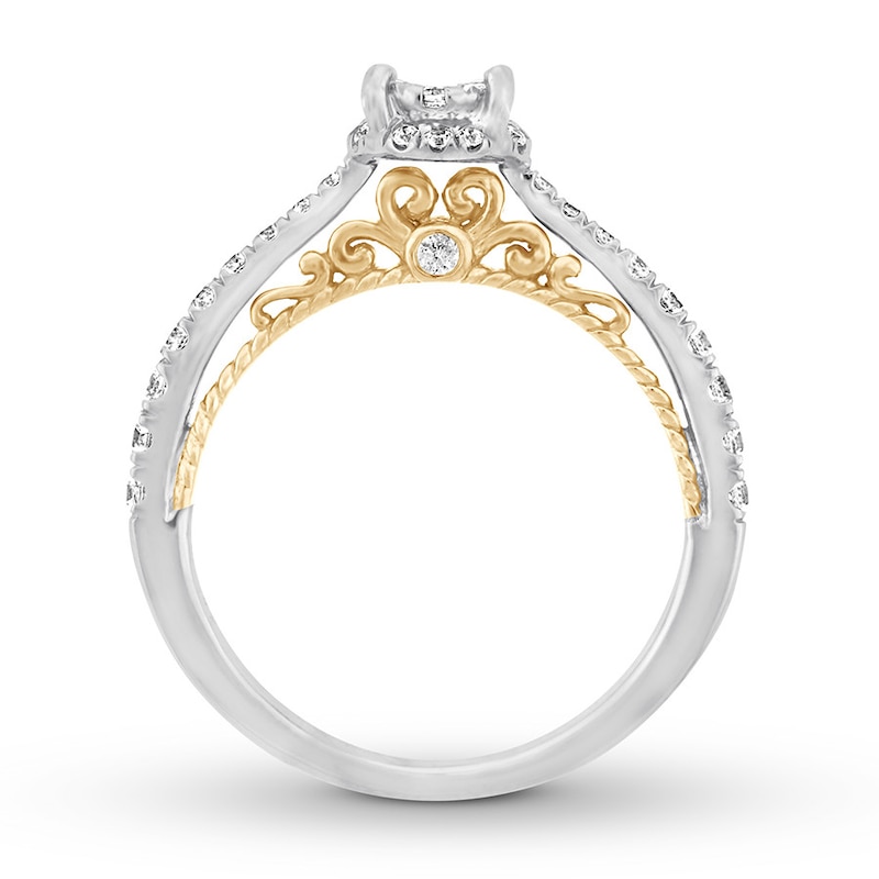 Diamond Engagement Ring 5/8 ct tw Round-cut Two-Tone Gold Plated