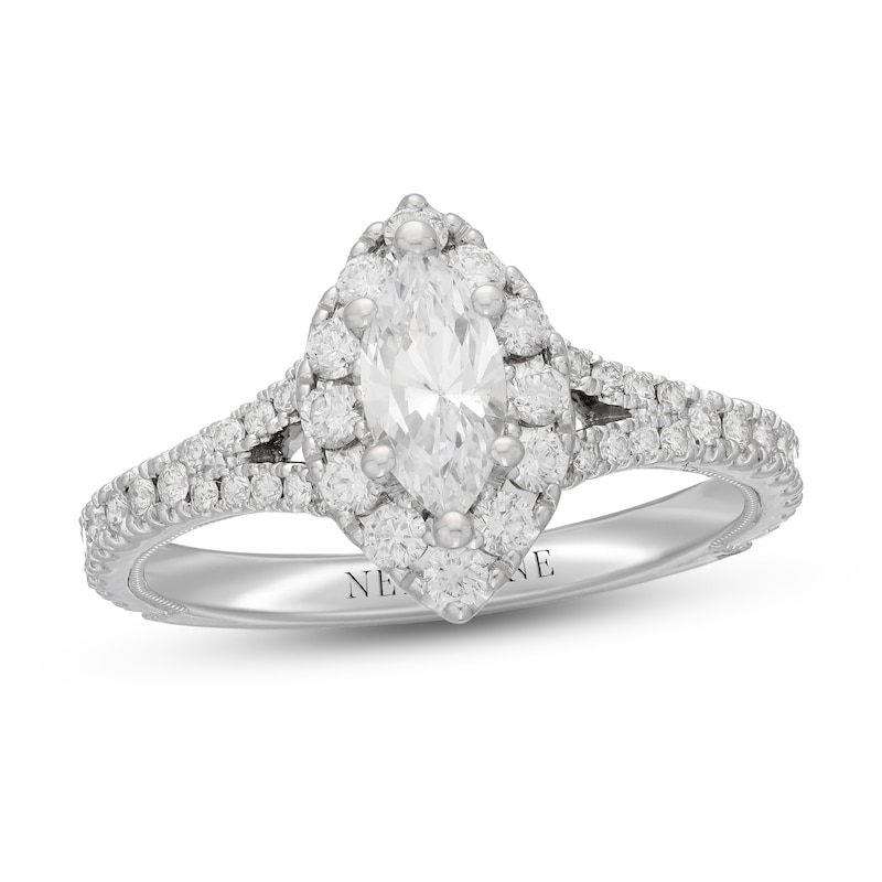 Neil Lane Diamond Engagement Ring 1 ct tw Marquise & Round-Cut White Gold Plated
