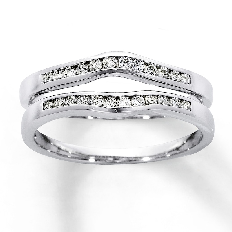 Enhancer 1/4 ct tw Diamonds White Gold Plated