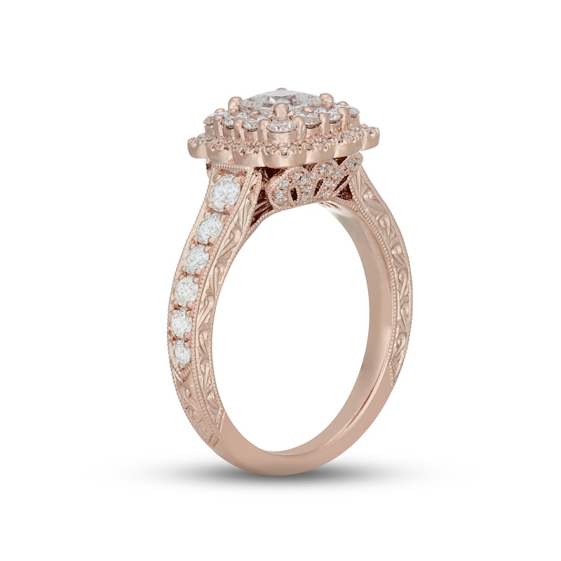 Neil Lane Diamond Engagement Ring 1-3/8 ct tw Rose Gold Plated