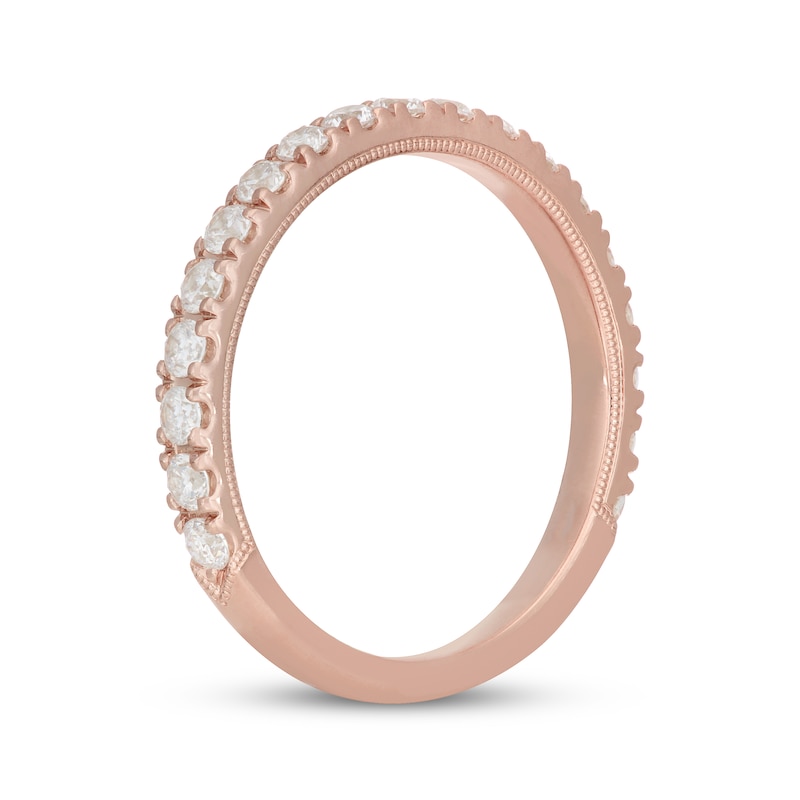 Neil Lane Round-Cut Diamond Wedding Band 5/8 ct tw Rose Gold Plated