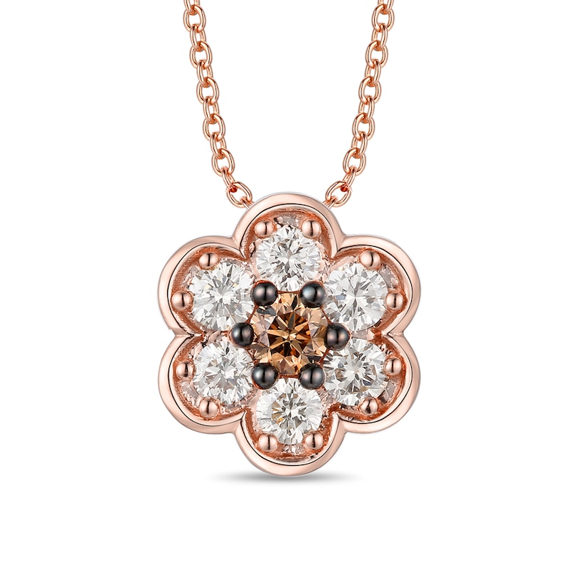 Le Vian Diamond Necklace 3/8 ct tw Strawberry Gold Plated 18"