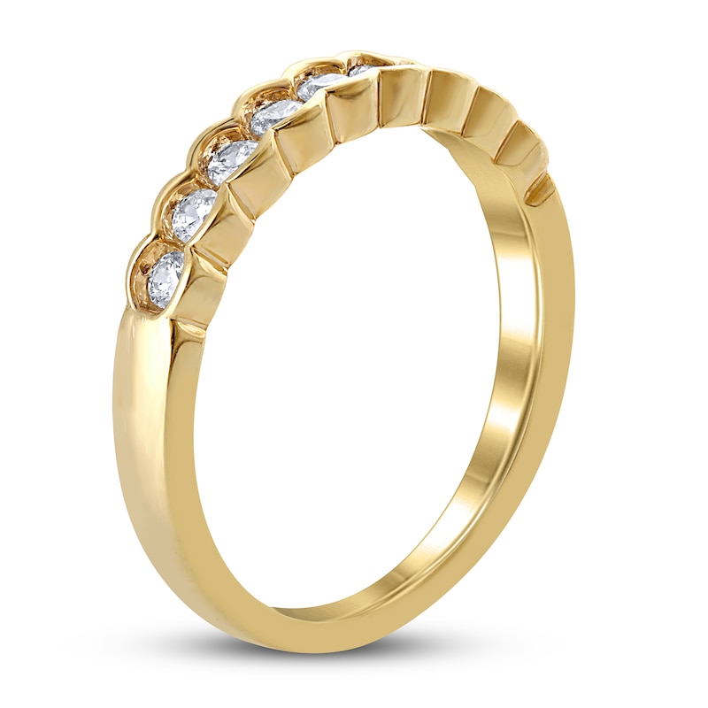 Diamond Anniversary Ring 1/3 ct tw in Yellow Gold Plated