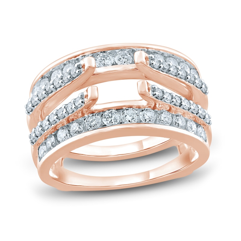 Diamond Enhancer Ring 1 ct tw Round-cut Rose Gold Plated