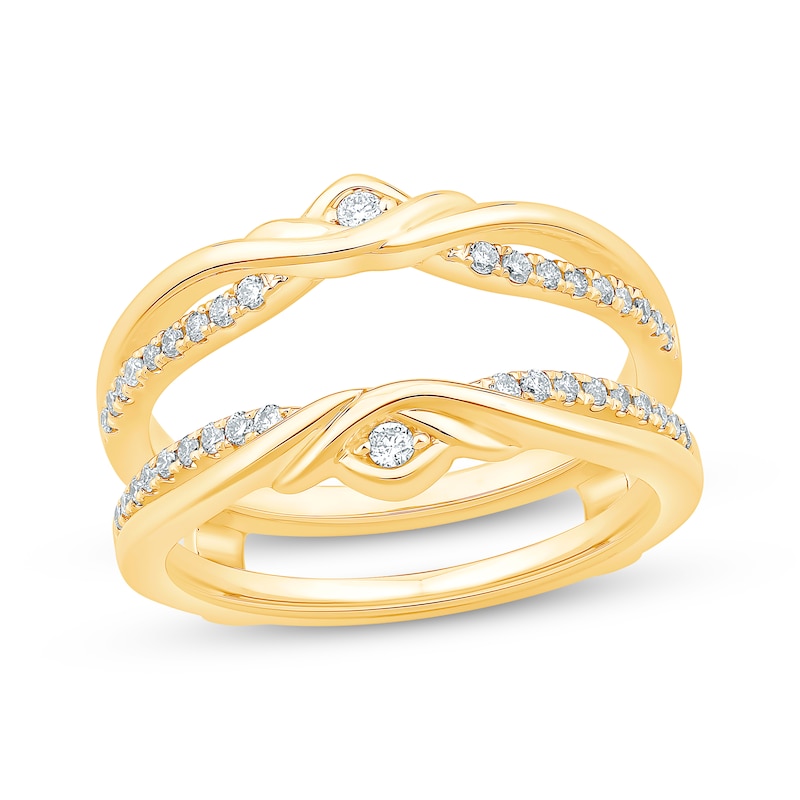 Diamond Enhancer Ring 1/4 ct tw Yellow Gold Plated