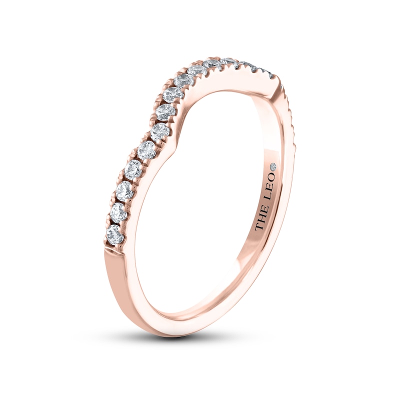 THE LEO Diamond Wedding Band 1/4 ct tw Rose Gold Plated