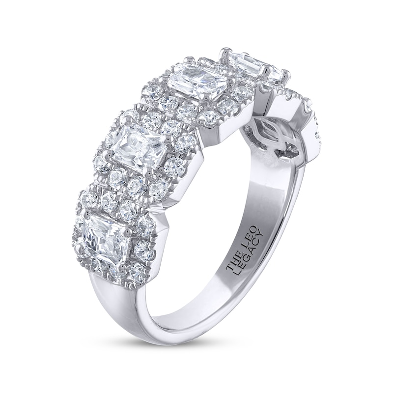 THE LEO Legacy Lab-Created Diamond Emerald-Cut Anniversary Band 2 ct tw White Gold Plated