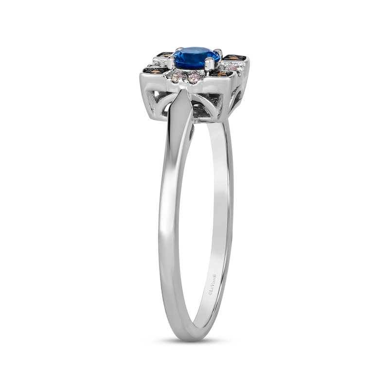Le Vian Sapphire Ring 1/15 ct tw Diamonds Vanilla Gold Plated